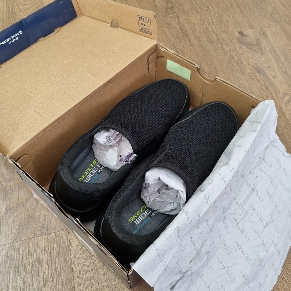 Skechers men's shoes brand new inbox memory foam black Size 10 U.S. - Picture 8 of 11